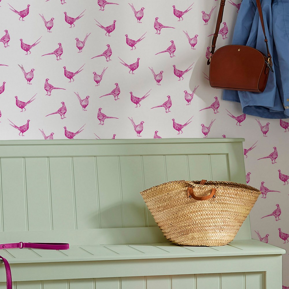 Flirty Pheasants Wallpaper 118551 by Joules in Truly Pink